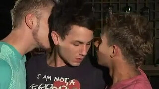 Гей порно онлайн с тремя трахающимися красавчиками