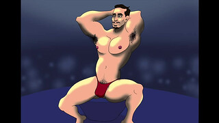 Три гея болью удовлетворяют мускулистого друга